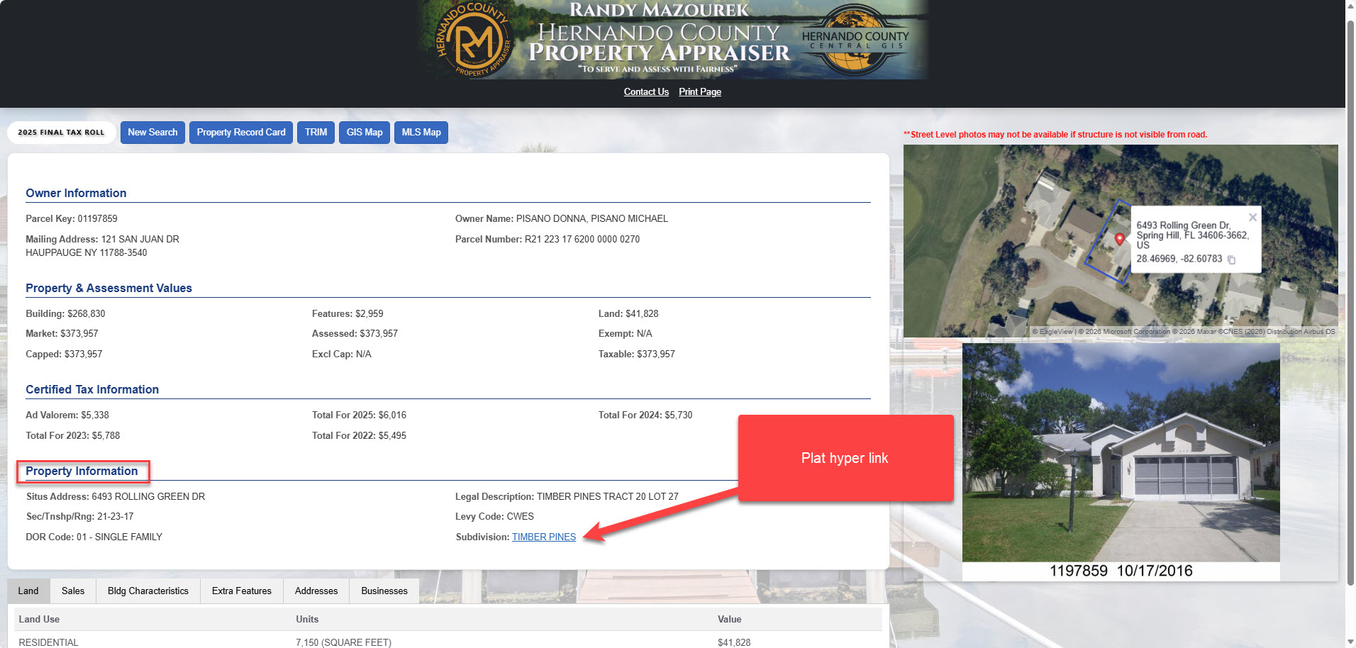 Where to find subdivision plat map