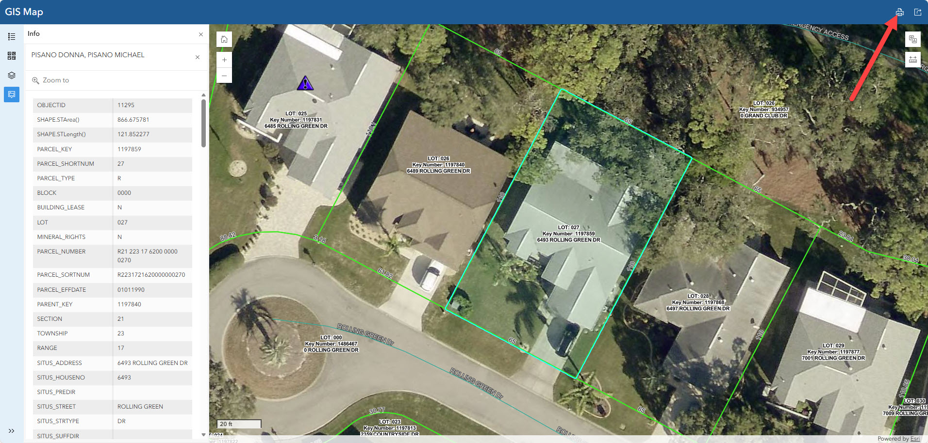 Where to find Property dimensions
